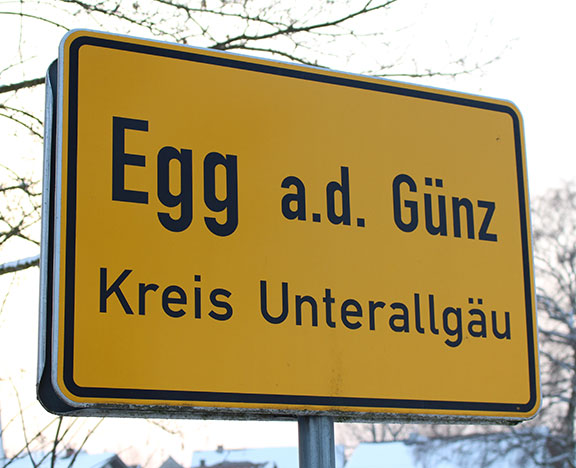 egg an der günz ortsschild kreis unterallgäu